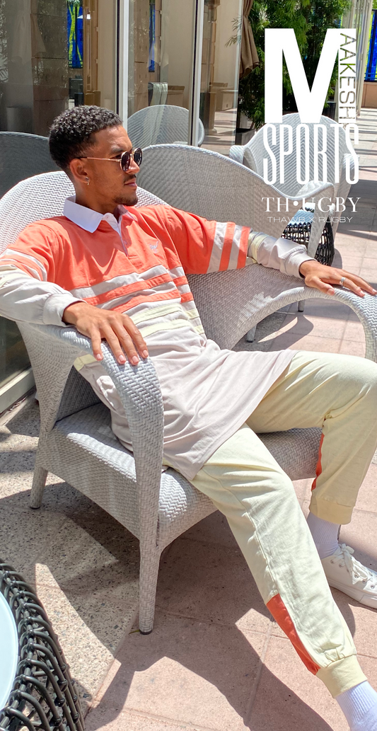 TH•UGBY Thawb x Rugby - Coral/Grey/Cream